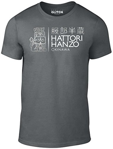 Reality Glitch Herren Hattori Hanzo T-Shirt (Dunkelgrau, XX-Large) von Reality Glitch