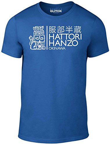 Reality Glitch Herren Hattori Hanzo T-Shirt (Königsblau, Groß) von Reality Glitch