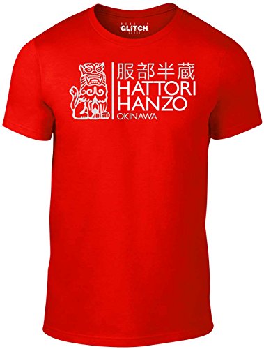 Reality Glitch Herren Hattori Hanzo T-Shirt (Rot, Mittel) von Reality Glitch