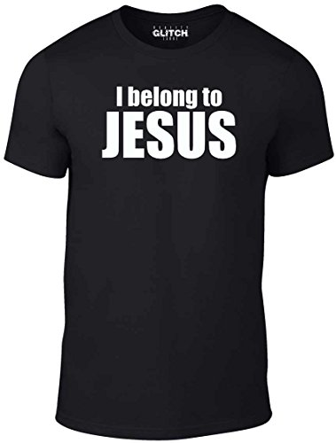 Reality Glitch Herren I Belong to Jesus T-Shirt (Schwarz, XXXX-Large) von Reality Glitch