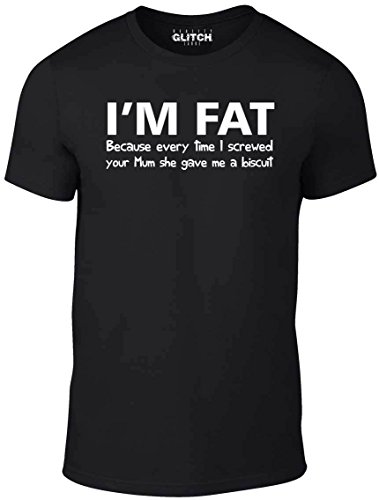 Reality Glitch Herren I'm Fat Because T Shirt (Schwarz, XX-Large) von Reality Glitch