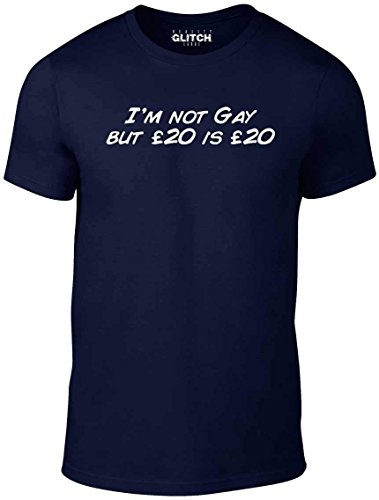 Reality Glitch Herren Im Not Gay But �20 is �20 T-Shirt (Navy Blau, Groß) von Reality Glitch