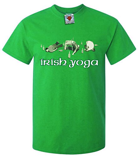 Reality Glitch Herren Irish Yoga T-Shirt (Irisches Grün, X-Large) von Reality Glitch