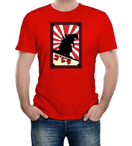 Reality Glitch Herren Japanisches Monster Cool Retro Japan Anime Graphic (XXXXXXX-Large rot) T-Shirt, XXXXX von Reality Glitch