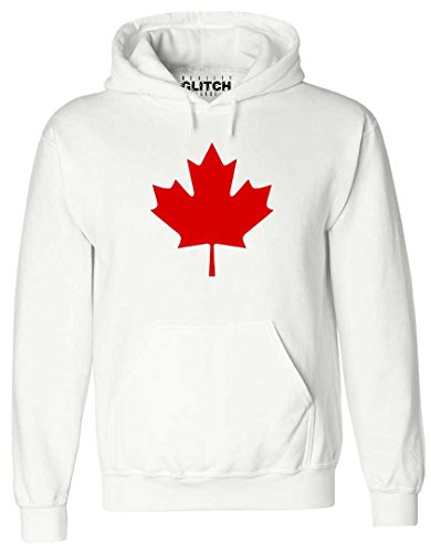 Reality Glitch Herren Kapuzenpullover Canada Supporter Gr. L, weiß von Reality Glitch