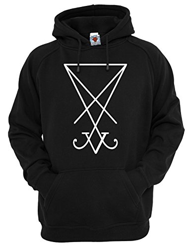 Reality Glitch Herren Lucifer Sigil Kapuzenpullover (Schwarz, Groß) von Reality Glitch