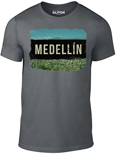 Reality Glitch Herren Medellin Pablo Escobar T-Shirt (Dunkelgrau, Mittel) von Reality Glitch