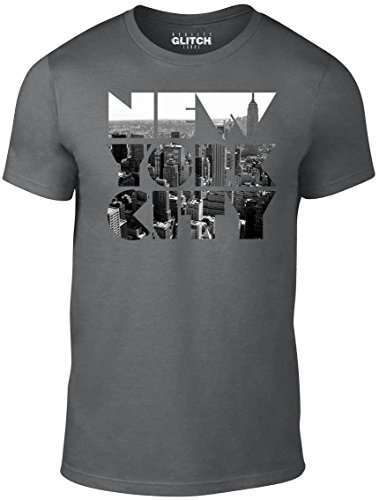 Reality Glitch Herren New York City T-Shirt (Königsblau, X-Large) von Reality Glitch