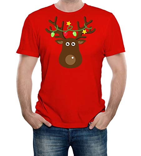 Reality Glitch Herren Rudolph T-Shirt (Rot, Mittel) von Reality Glitch