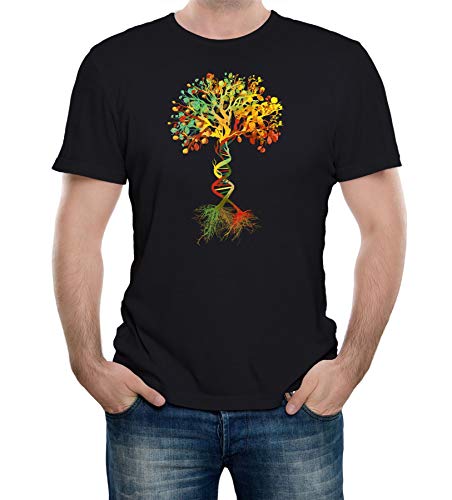 Reality Glitch Herren Tree of Life T-Shirt (Schwarz, Mittel) von Reality Glitch