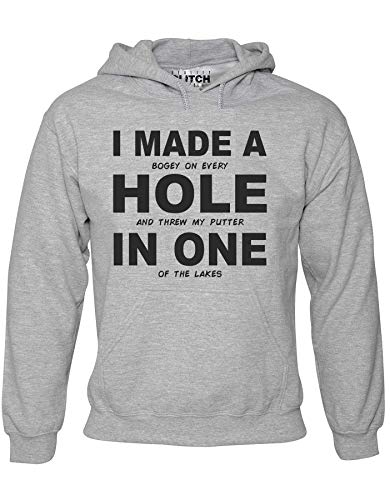 Reality Glitch I Made a Hole In One Mens Hoodie (Light Grey, M) von Reality Glitch