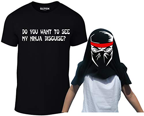 Reality Glitch Kinder T-Shirt Do You Want to See My Ninja Disguise Flip (Schwarz, 7-8 Jahre) von Reality Glitch