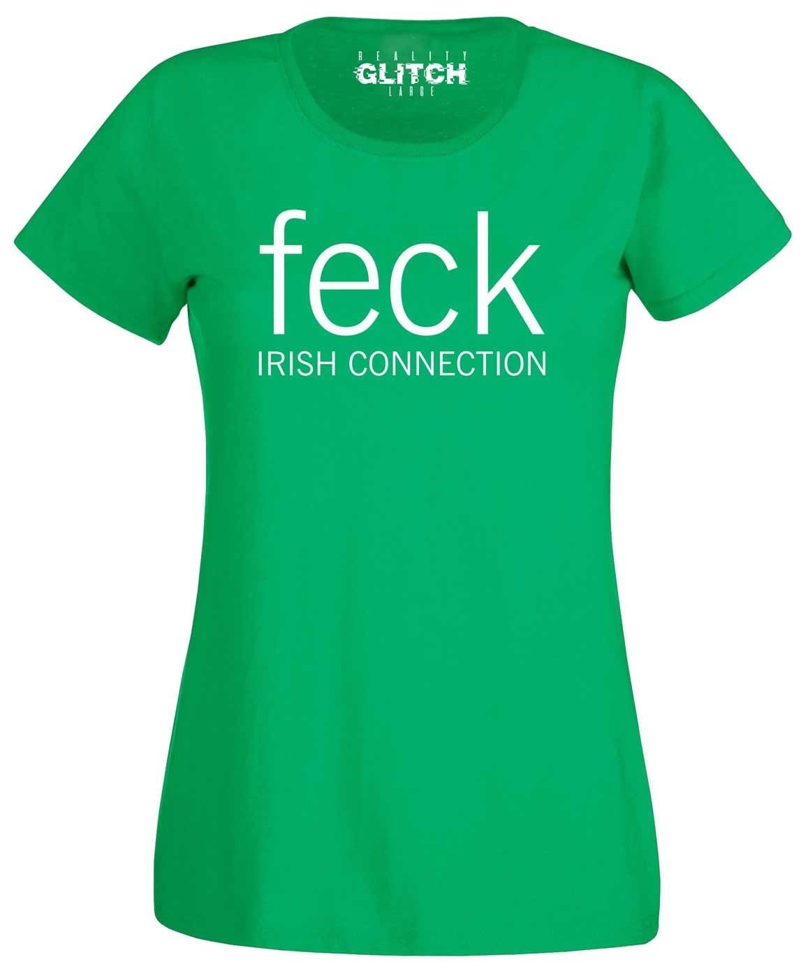 Damen Feck Irish Connection T-Shirt von RealityGlitchUK