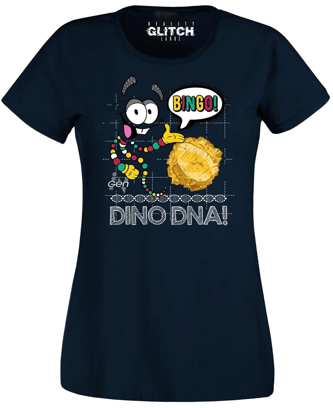 Reality Glitch Damen Bingo Dino Dna T-Shirt von RealityGlitchUK