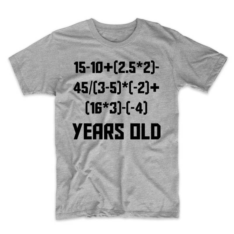 17. Geburtstag Shirt - 17 Jahre Alt Algebra Equation Lustiges Mathe T-Shirt von ReallyAwesomeShirts