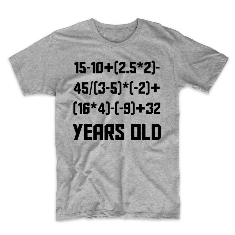 70Er Geburtstag Shirt - 70 Jahre Altes Algebra Formel Lustiges Mathe T-Shirt von ReallyAwesomeShirts