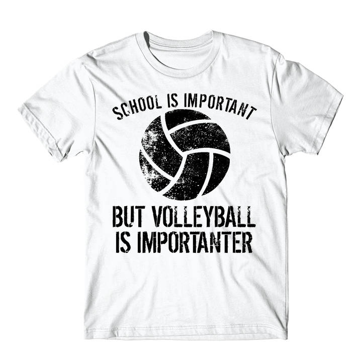 Lustiges Beachvolleyball Shirt - Schule Ist Wichtig, Aber Sport Wichtig Für Schulanfang T-Shirt Von Really Super Shirts von ReallyAwesomeShirts