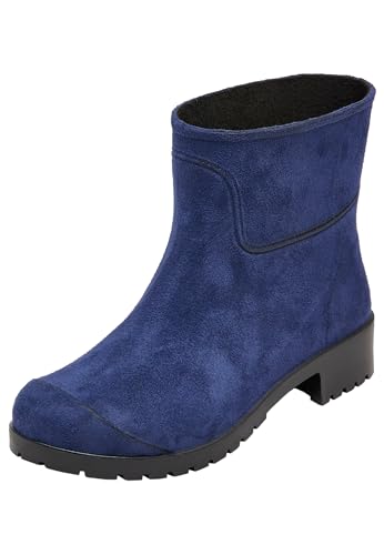 Realpaks Damen Knöchel PVC wasserdichte Outdoor-Gummistiefel für Gartenarbeitsschuhe BGT 6/2 Blau_40 von Realpaks