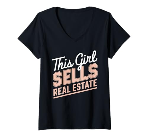 Damen Dieses Mädchen verkauft Immobilienmakler, Rent Home Realtor, Damen T-Shirt mit V-Ausschnitt Damen Dieses Mädchen verkauft Immobilienmakler, Rent Home Realtor, Damen T-Shirt mit V-Ausschnitt von Realtor Home House Seller Real Estate Agent Gifts