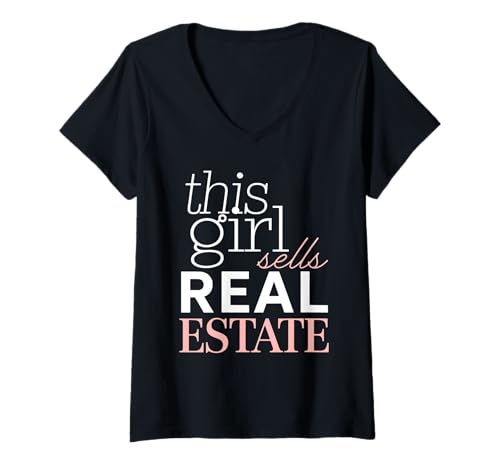 Damen Dieses Mädchen verkauft Immobilienmakler Realtor Damen T-Shirt mit V-Ausschnitt Damen Dieses Mädchen verkauft Immobilienmakler Realtor Damen T-Shirt mit V-Ausschnitt von Realtor Home House Seller Real Estate Agent Gifts