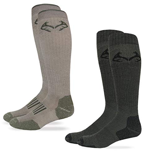 Realtree Herren All Season Tall Book Socke, Tanne/Olive, Large (2er Pack) von Realtree