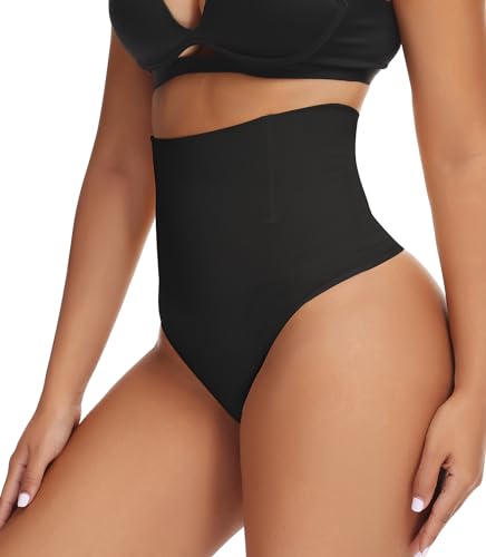 Reamphy Shapewear Damen Bauchweg Unterhose, Miederhose Tanga Unterwäsche String Miederslip Figurformende Hoher Taille Shaping Unterbauch Kontrolle Body Shaper für Frauen von Reamphy