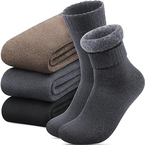 Reamphy Thermosocken Herren, Dicke Warme Socken Herren, Winter Atmungsaktives Thermo Socken Männer Wintersocken Outdoor, 39-46 von Reamphy