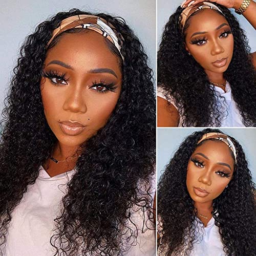 Perücke mit Stirnband Menschenhaar Deep Wave Headband Wig Gewellt Perücke für Damen 150% Dichte Brasilianische Perücke Glueless Haarband Wig 18 Zoll Perücke mit Stirnband Menschenhaar Deep Wave Headband Wig Gewellt Perücke für Damen 150% Dichte Brasilianische Perücke Glueless Haarband Wig 18 Zoll von Rebasar