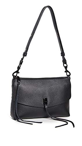 Rebecca Minkoff Damen Darren Top Zip Schultertasche, Schwarz/Schwarz von Rebecca Minkoff