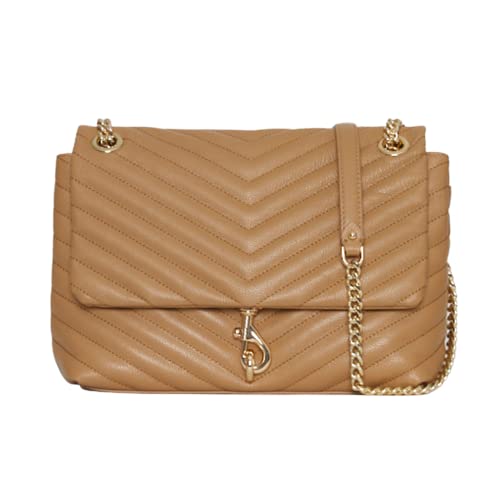Rebecca Minkoff Damen Edie Flap Umhängetasche, Cool Tan von Rebecca Minkoff