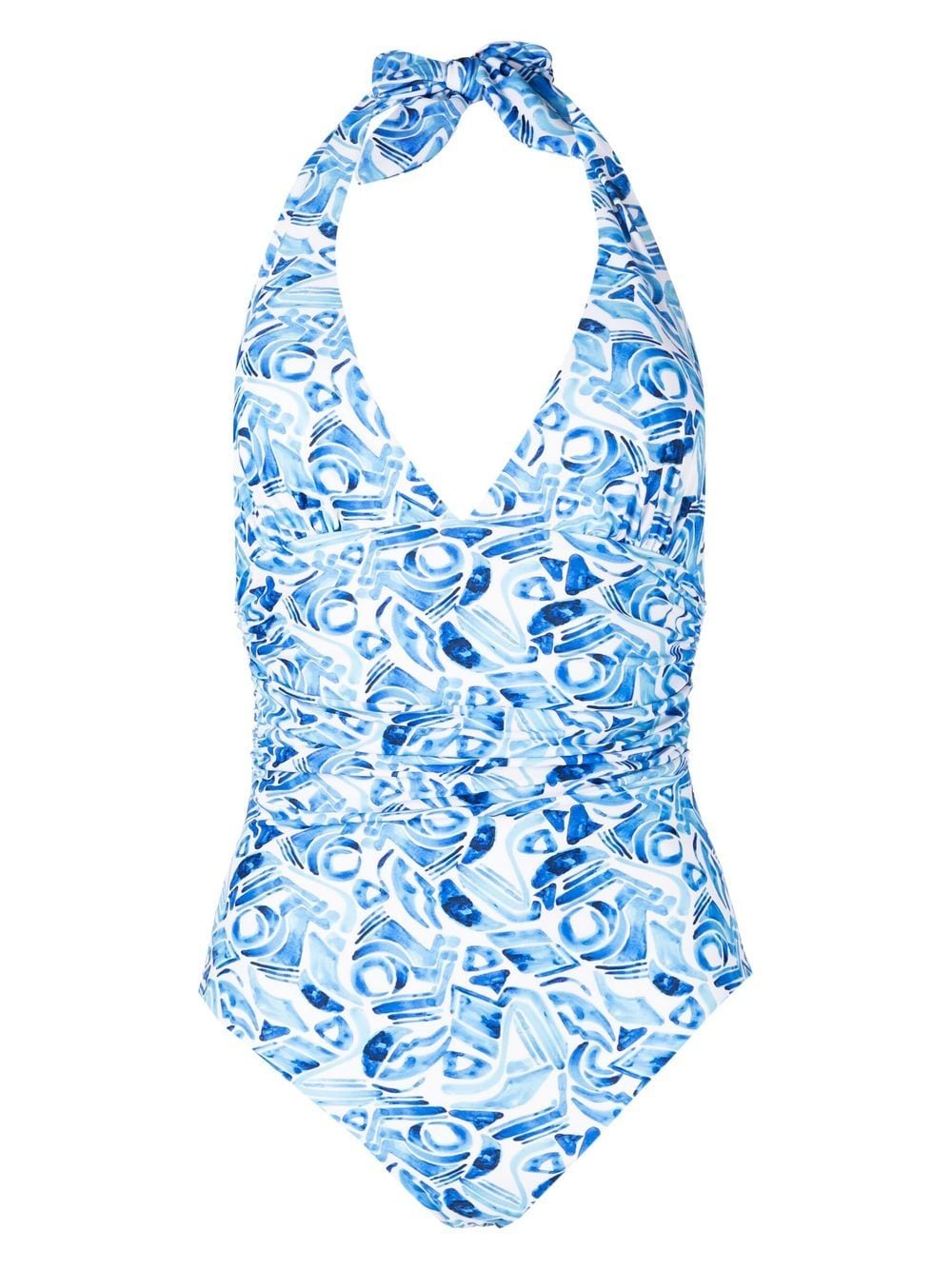 Rebecca Vallance Neckholder-Badeanzug mit Print - Blau von Rebecca Vallance