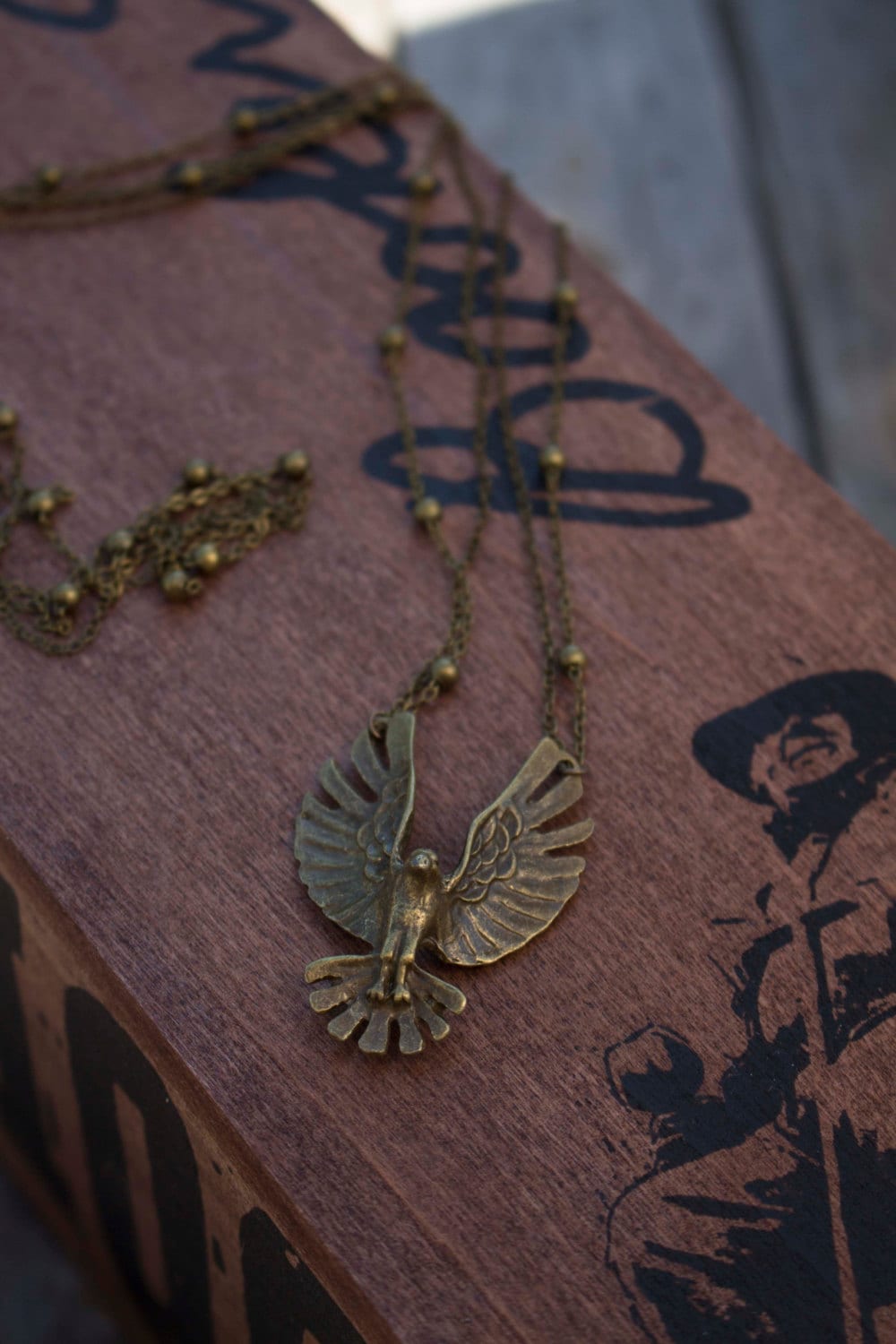 Adler Kette | Schichtung Vintage Messing-Kette von RebeccaHarveyDesigns