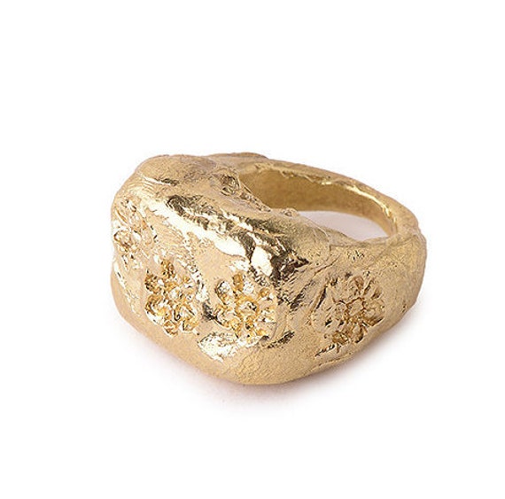 Klobige Aussage Ring, Kleinen Floralen Design, Natürlich in Seiner Form, Handcrafted Messingring Statement Schmuck, Einzigartige Großen Skulpturale Klobige Aussage Ring, Kleinen Floralen Design, Natürlich in Seiner Form, Handcrafted Messingring Statement Schmuck, Einzigartige Großen Skulpturale von RebeccaNadlerDesigns