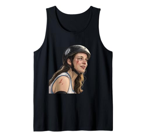 Intensives Roller-Derby-Artwork „Brave Warrior“ für Mädchen Tank Top Intensives Roller-Derby-Artwork „Brave Warrior“ für Mädchen Tank Top von Rebel Feminist Spirit Collective