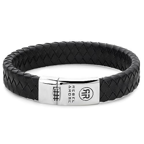 Rebel & Rose Armband Braided Flat RR-L0141-S-L+ Herren Mid 36990 Marke, Einheitsgröße, Nicht-Edelmetall, Kein Edelstein von Rebel & Rose