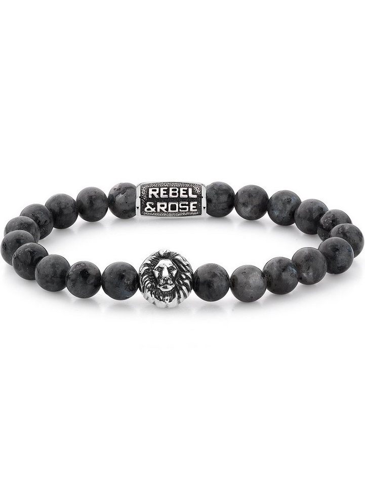 Rebel & Rose Armband Rebel & Rose Armband Grey Seduction RR-8L025-S-L Herren von Rebel & Rose