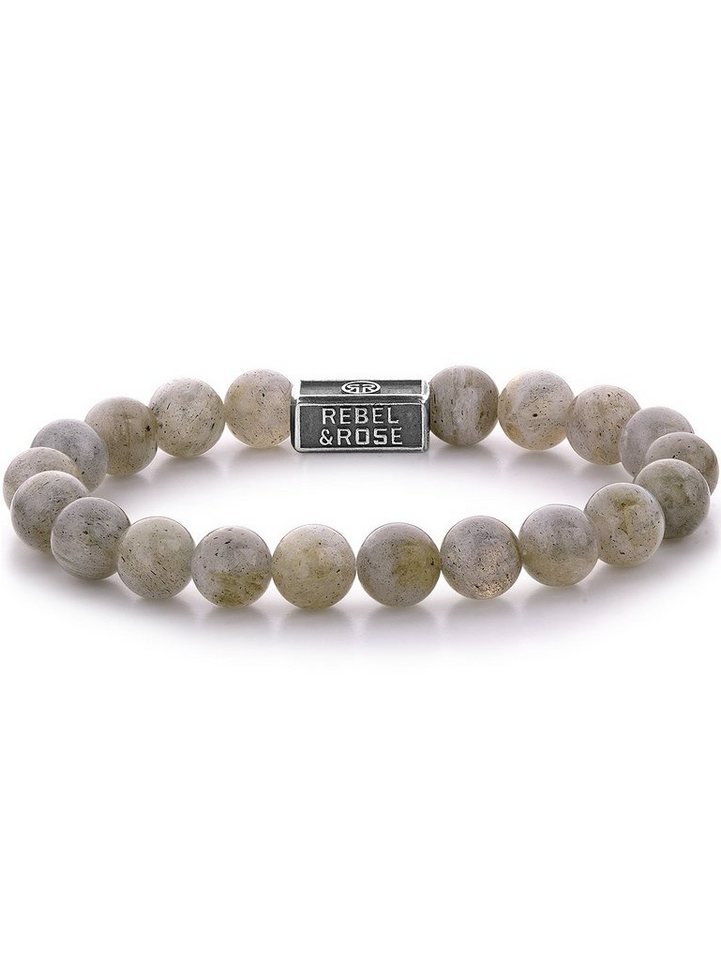 Rebel & Rose Armband Rebel & Rose Armband Labradorite Shield 925 RR-8S005-S-L Herren von Rebel & Rose
