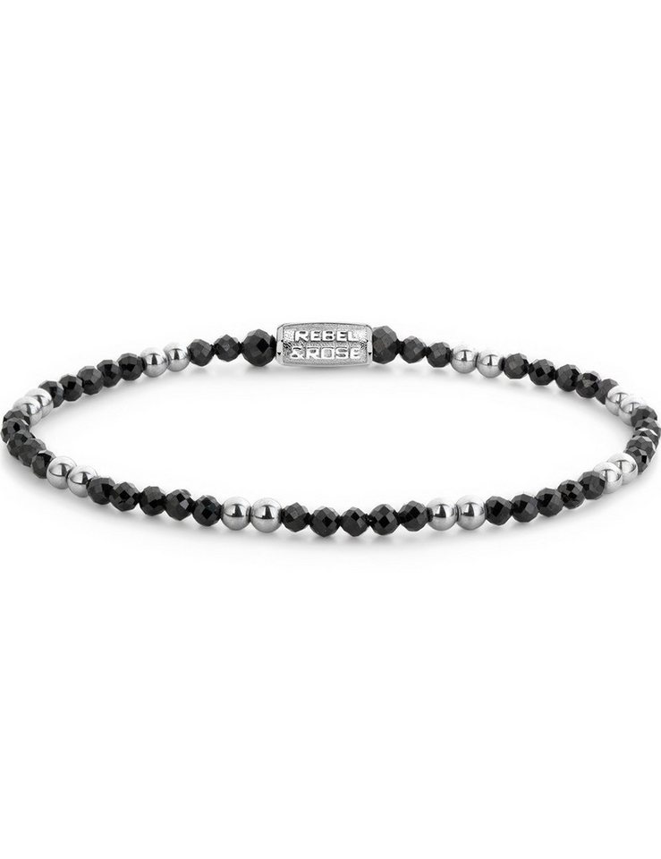 Rebel & Rose Armband Rebel & Rose RR-30005-S-S Armband Black & Silver Glam Rocks von Rebel & Rose