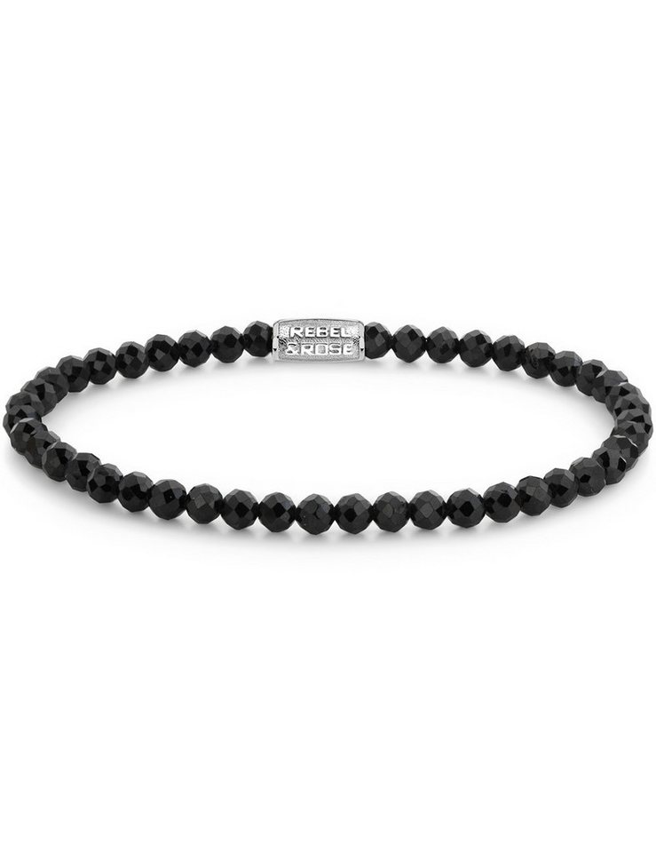 Rebel & Rose Armband Rebel & Rose RR-40160-S-S Armband Black Glam Rocks Silver von Rebel & Rose