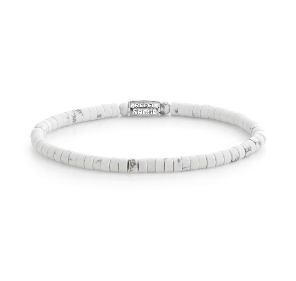 Rebel & Rose Armband White beaded bracelet Virgin White RR-40081-S - Dimension: 19 cm - L von Rebel & Rose