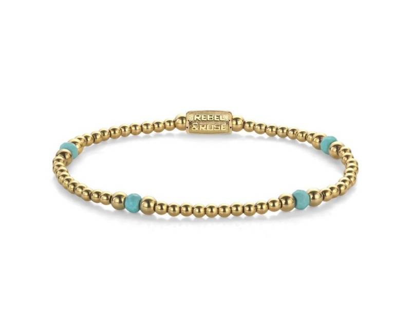 Rebel & Rose Edelstahlarmband Damen-Touch of Turquoise 4 mm von Rebel & Rose