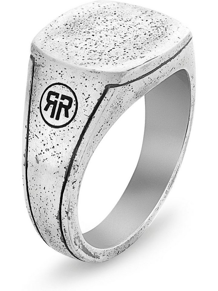 Rebel & Rose Fingerring Rebel & Rose Herren-Herrenring 925er Silber Onyx von Rebel & Rose