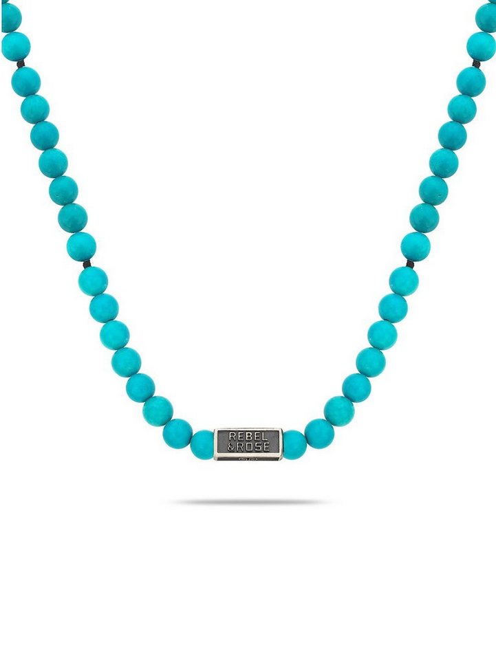 Rebel & Rose Kette mit Anhänger Rebel & Rose NL034-S-70 Turquoise Delight Herren Halskette 70cm von Rebel & Rose