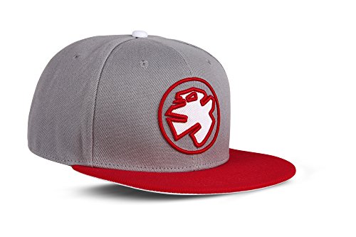 Rebel by Nature RC1 - Snapback Cap Logo Mütze Unisex Kappe Hat Sport Baseball 100% Acryl - Collection No1-6Panel ORIGINAL Rebel (Ruby-Grey) von RebelByNature
