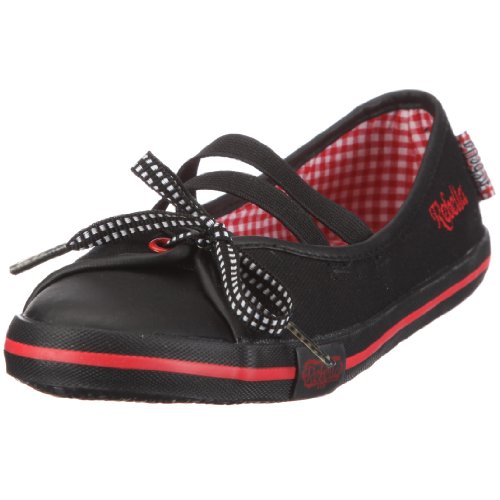 Rebella 530163, Mädchen, Ballerinas, Schwarz (schwarz/rot 1), EU 35 von Rebella