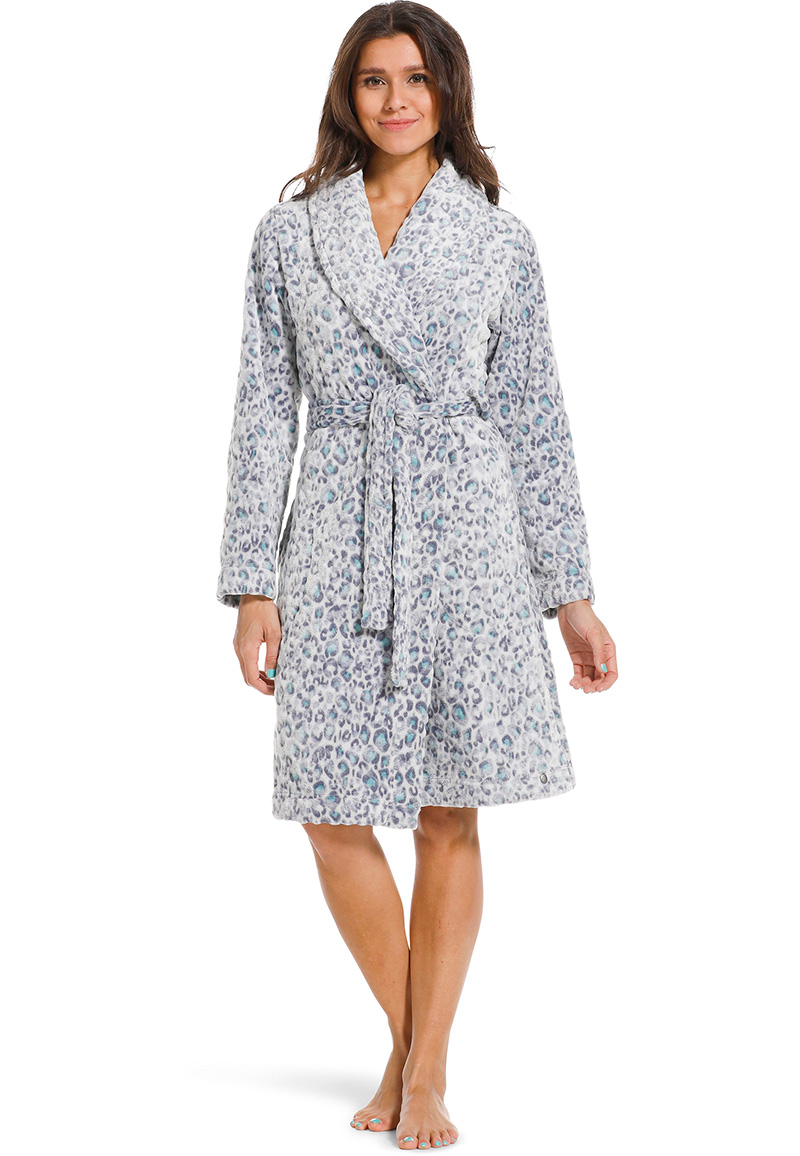 Badjas met animalprint - blauw-(48-50) XL von Rebelle