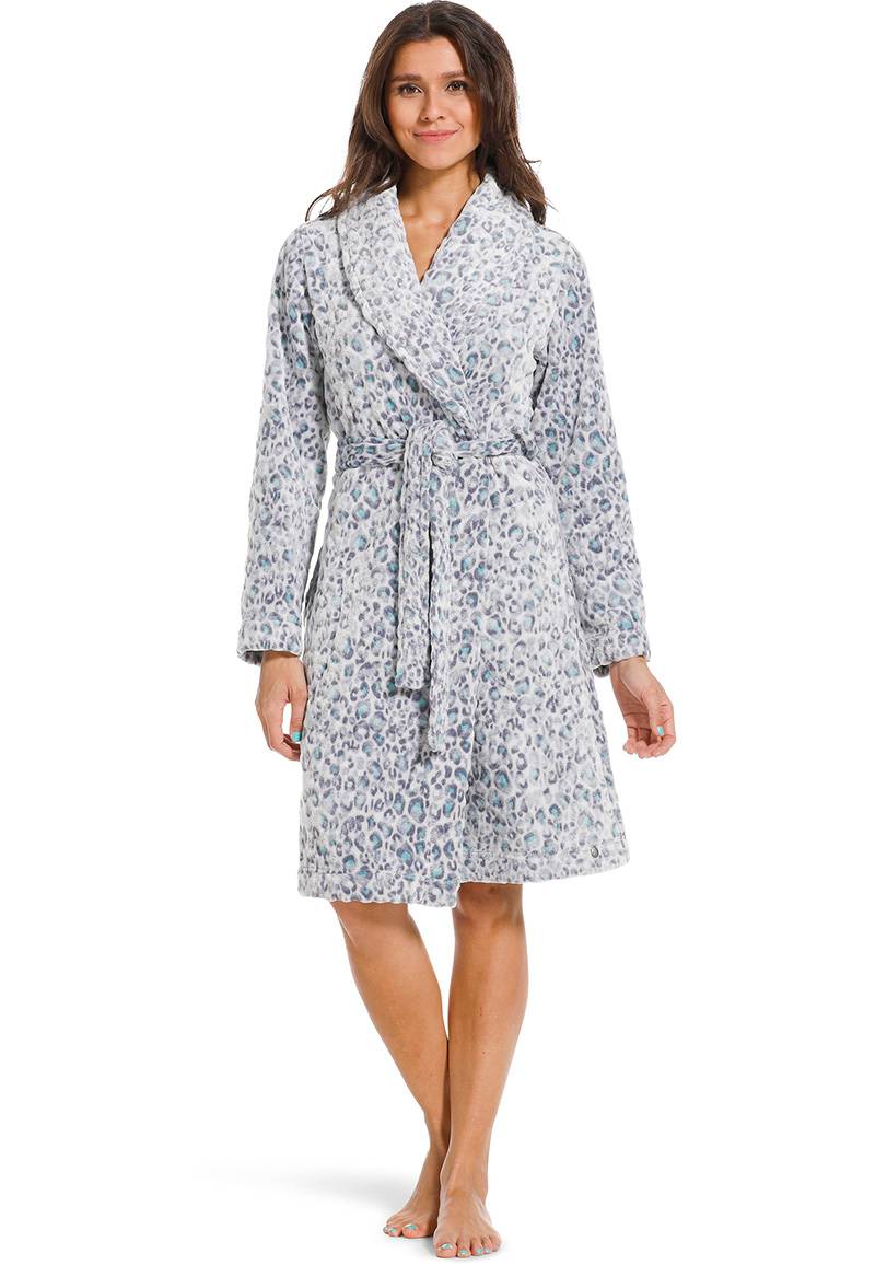 Badjas met animalprint - blauw-(52-54) XXL von Rebelle