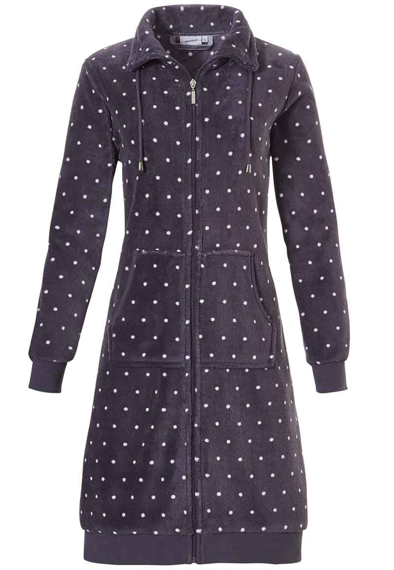 Grijze badjas met stipjes - Ritssluiting-2xl von Rebelle