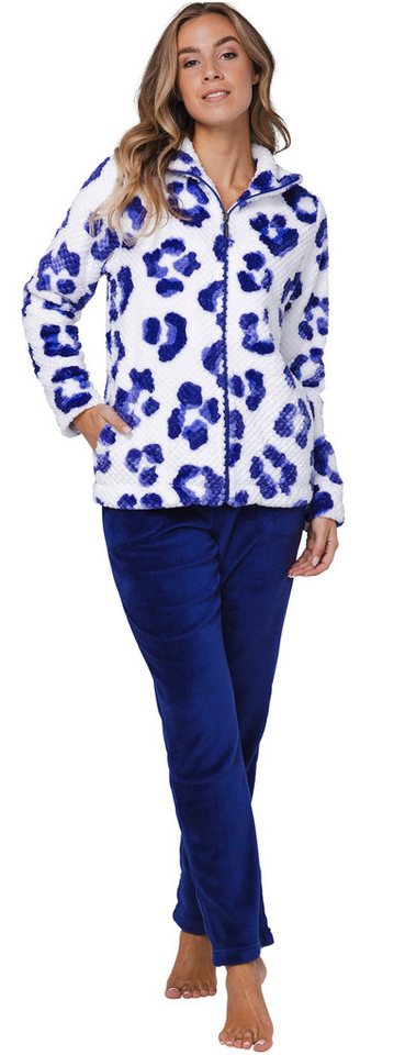 Rebelle Hausanzug Damen Fleece Homewearanzug (2 tlg) Modisches Design von Rebelle