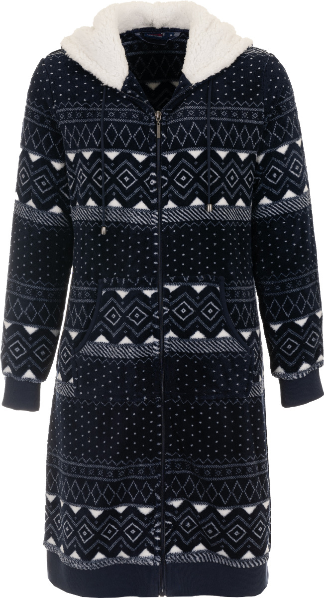 Rits damesbadjas met capuchon - Noors dessin-(48-50) XL von Rebelle